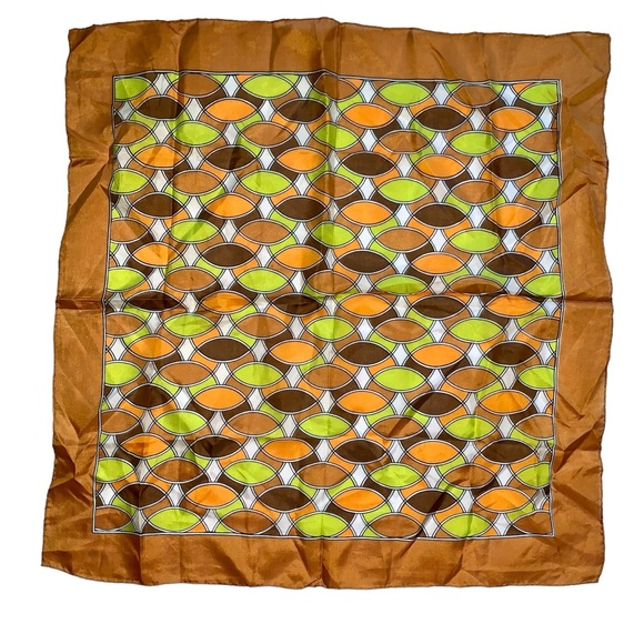 v i n t a g e :: Bold Mod Op Art Groovy Abstract Silk Scarf - Picture 2 of 12